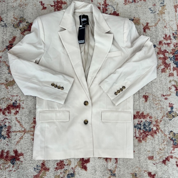 Pernille Teisbaek x Mango Oversized Cream Blazer Small NWT - Picture 6 of 6
